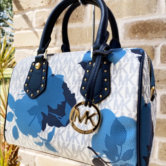 Michael Kors Small Satchel  blue floral - Picture 4 of 6